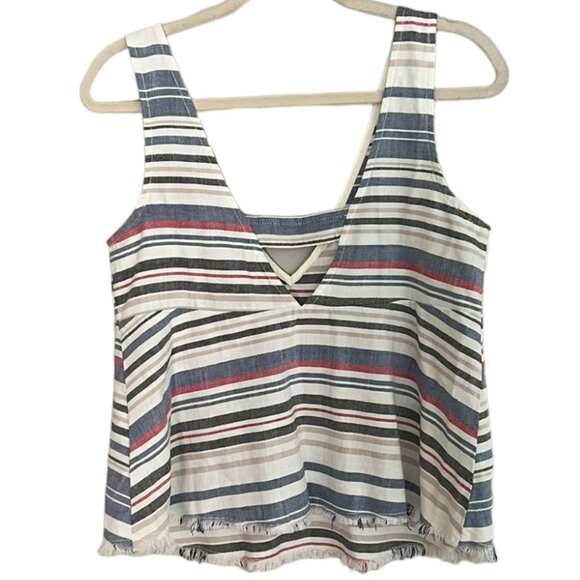 Women's Zara Basic Denim Couture Open Back Cropped Swing Tank Top Size‎ Medium - Picture 2 of 3